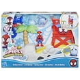 thumbnail image 4 of Marvel Spidey and His Amazing Friends Toys Water-Webs Spidey Island Playset with Spider-Man and Jeff The Landshark Figures, Kids Ages 3 and up, 4 of 13