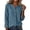Sky Blue, variant on Luvrsol Summer Tops for Women Cotton-Linen V-Neck Button-Down Long-Sleeve Sun-Protective Shirt, Size S-2XL