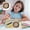A, variant on Cute Food Pencil Case Large Capacity, Color Block Fabric Pencil Pouch for Sch-ool Supplies, Makeup Bag for Teens Stu-dents