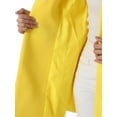 thumbnail image 5 of INSPIRE CHIC Women's Peter Pan Collar Double Breasted Winter Long Trench Pea Coat XS Yellow, 5 of 6