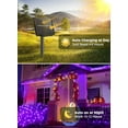 thumbnail image 5 of Minetom Red White Blue Lights, 2Pack Total 200 LED 80FT 4th of July Patriotic Lights 8 Modes, Waterproof Solar String Lights Outdoor,Solar String Lights for Outside Independence Day Memorial Day Decor, 5 of 10