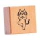 thumbnail image 3 of Sello de madera con forma de gato, tamaño pequeño, de 0,2 pulgadas, para manualidades y envíos por correo. Yoga, 3 of 9