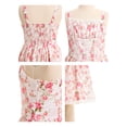 thumbnail image 5 of IBTOM CASTLE Tween Girls Midi Corset Dress for Middle School Dance Party Summer Vacation Sundresses Holiday Junior Dresses 15-16 Years Pink Floral, 5 of 7