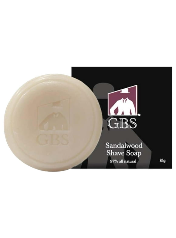 G.B.S Men's Sandalwood Shaving Soap with Shea Butter and Glycerin, 3oz kk15 kk15
