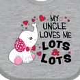 thumbnail image 4 of Inktastic My Uncle Loves Me Lots and Lots Cute Elephant Boys or Girls Baby Bib, 4 of 4