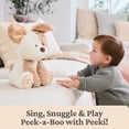 thumbnail image 5 of Baby GUND Peeki the Puppy Animated Plush, Singing Stuffed Animal, Sensory Toy for Babies and Toddlers, Plays Peek-a-Boo and Sings, Brown/Cream, 12”, 5 of 7