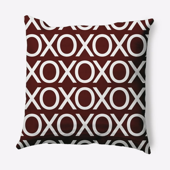 Simply Daisy 16 inch Hugs and Kisses Valentines Decorative Throw Pillow