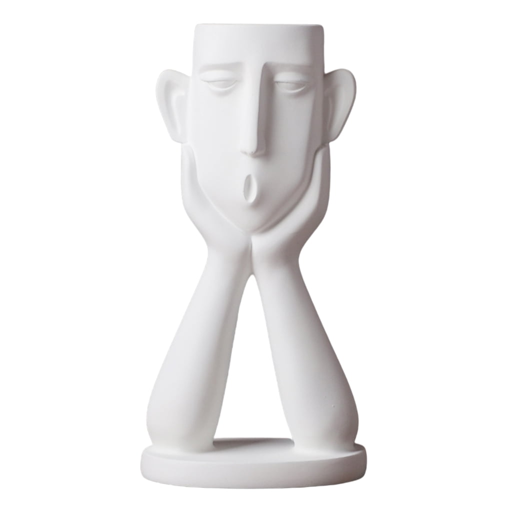 Details about   Resin Human Vase Figure Sculpture Statue Flower Pot Storage Box Art 