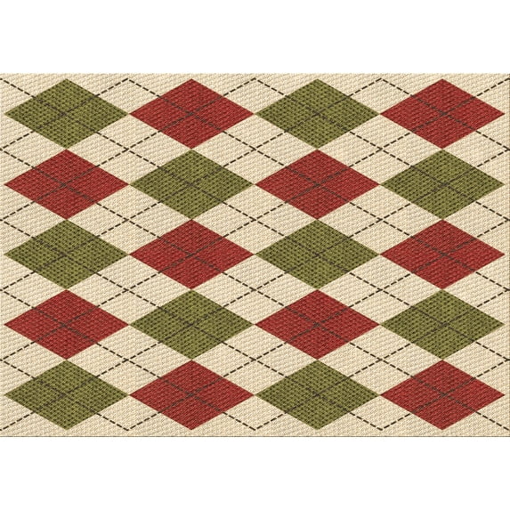 Ahgly Company Machine Washable Indoor Rectangle Transitional Mahogany Brown Area Rugs, 8' x 10'
