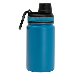 Paw Water Bottle and Neck Strap Set - Blue and White