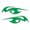 Green, variant on Tribal Flames Vega Design Magnet