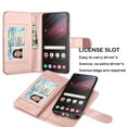 thumbnail image 5 of Samsung Galaxy S24 / S24 Plus / S24 Ultra Wallet Case, Luxury Cash Credit Card Slots Holder PU Leather Flip Cover [Detachable Magnetic Hard Case] & Kickstand & Wristlet Strap Cover, 5 of 8