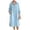 *Light Blue, variant on ClodeEU Women's Notch Collar Button Long Sleeve Linen Blend Dress ,Solid Color Casual Loose Midi Dress Yellow,Womens Plus XL