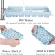 thumbnail image 4 of Yuarrent 6 unids/set 33 rejillas cubitos de hielo bandeja de bolas moldes reutilizables bandejas de glaseado moldes congelador barra DIY herramientas pala Barra de herramientas Azul Yuarrent HA067688-02, 4 of 6