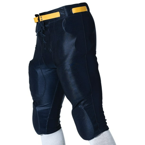 Adult Football Pant with Thigh and Knee Pad Pockets (Large/Navy
