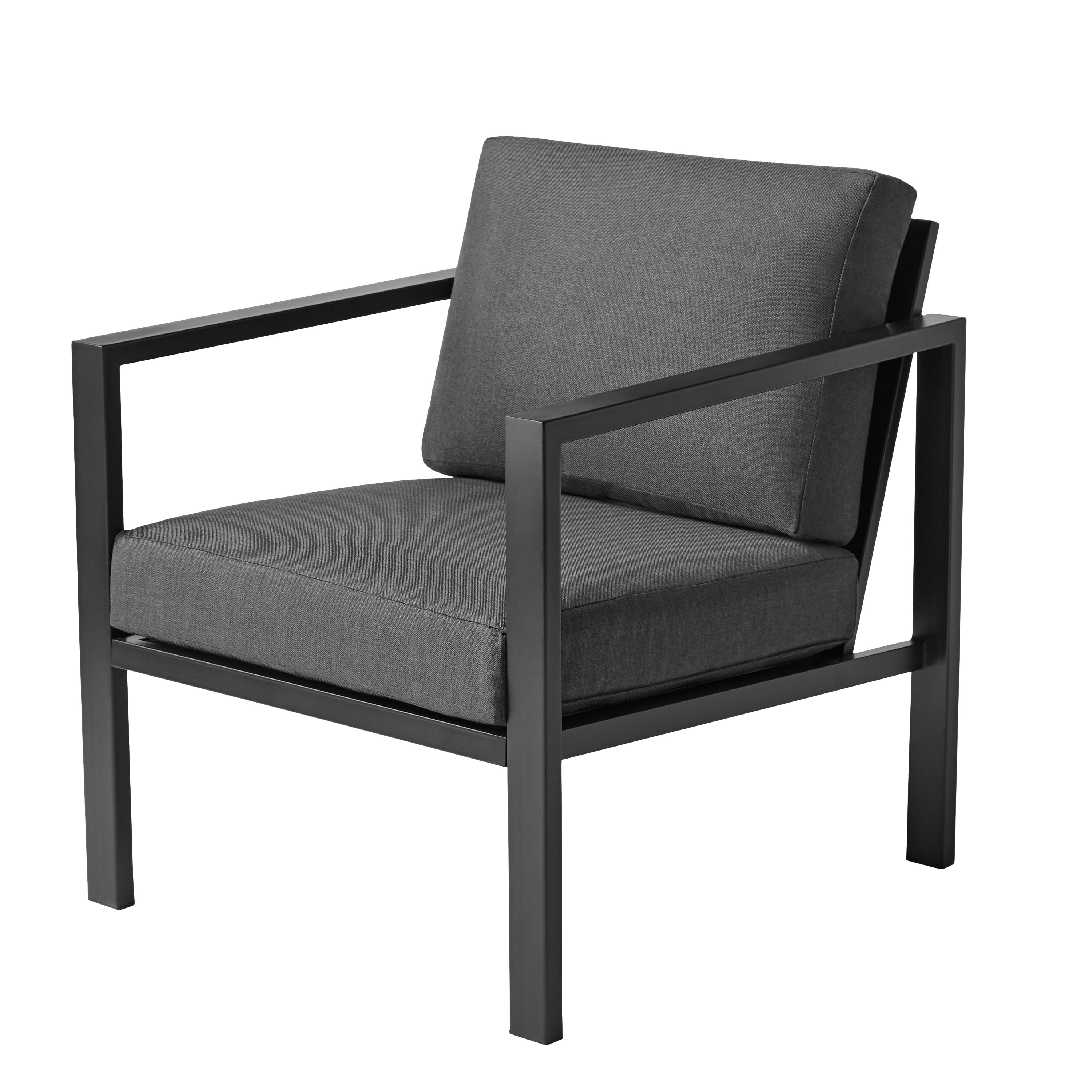 Mainstays Dashwood 4-Piece Outdoor Patio Conversation Set, Seats 4, Gray