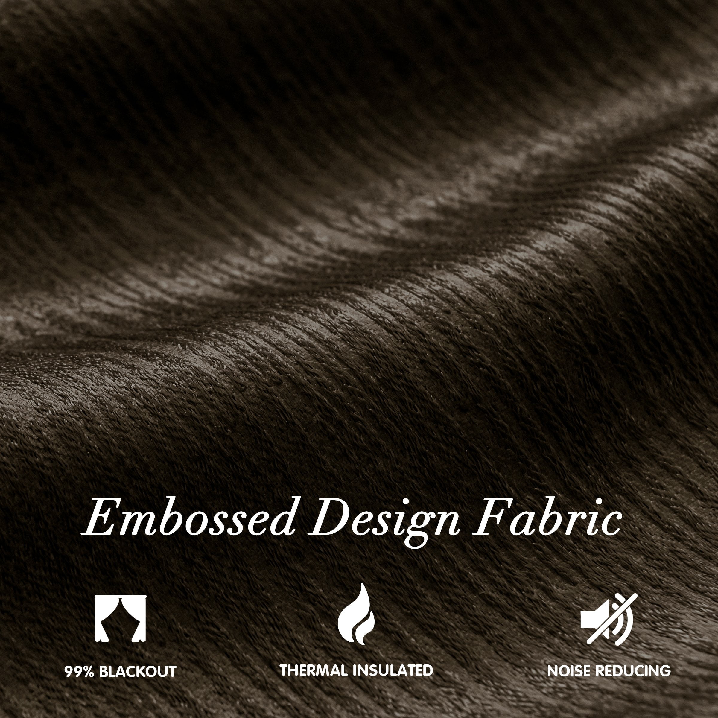 Subrtex Blackout Curtains 2 Panels Room Darkening Grommet Drapes, Olive Brown, 52"x 63"