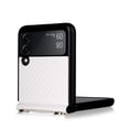 thumbnail image 5 of Allytech Case for Samsung Galaxy Z Flip 3 5G 2021 Released, Z Flip 3 Case, Carbon Fiber Shockproof Protective Ultra Slim Fit Shell Cover with Detachable Adjustable Shoulder Strap, White, 5 of 9