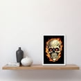 thumbnail image 2 of Skull Flames and Red Eyes Tattoo Ink Body Art Rockabilly Americana 50s Artwork Framed Wall Art Print A4, 2 of 4
