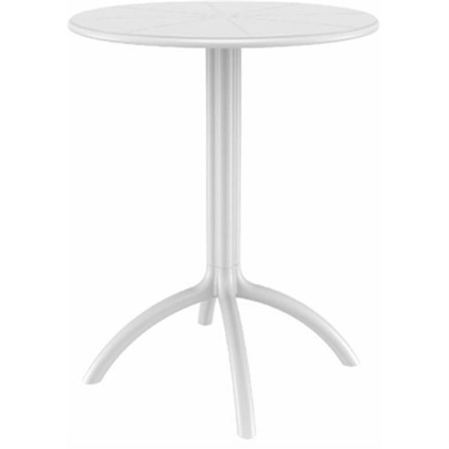 Siesta ISP160-WHI Table Bistro Ronde Pieuvre Blanche