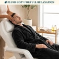 thumbnail image 6 of PAVILIA Mens Soft Robe Bathrobe for Men, Lightweight Fleece Male Robe Long Bath Shower Spa with Shawl Collar and Pockets (Black, L/XL), 6 of 8