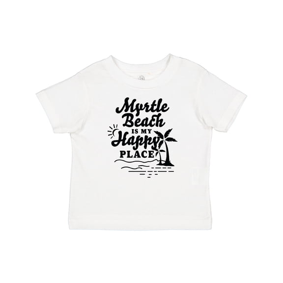 Inktastic Myrtle Beach is My Happy Place with Palm Trees Boys or Girls Baby T-Shirt