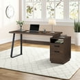thumbnail image 2 of Home Office Computer Desk with Drawers/Hanging Letter-size Files, 65 inch Writing Study Table with Drawers, 2 of 9