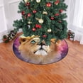 thumbnail image 2 of FMSHPON Rainbow Colored Lion Xmas Christmas Tree Skirt Stand Mat for Holiday Party Decoration Indoor Outdoor 36 inches, 2 of 3