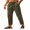 Army Green, variant on COOFANDY White Linen Pants for Men Summer Lightweight Casual Trousers Yoga Beach Pants