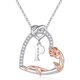 thumbnail image 1 of Collar para mujer, joyería para mujer, collar con colgante de letra y corazón de rosa de colores, joyería para aniversario, día de San Valentín., 1 of 5