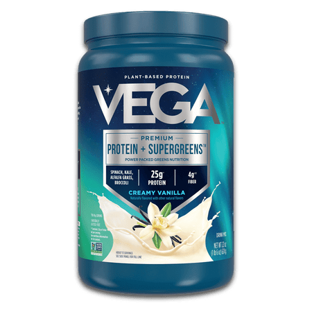 Vega Premium Protein + Supergreens Vanilla 18 Oz