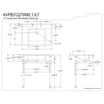thumbnail image 2 of Kingston Brass KVPB31227W80 Dreyfuss 31" Ceramic Console Sink with Stainless Steel Legs (8-Inch, 3-Hole), White/Matte Black, 2 of 5