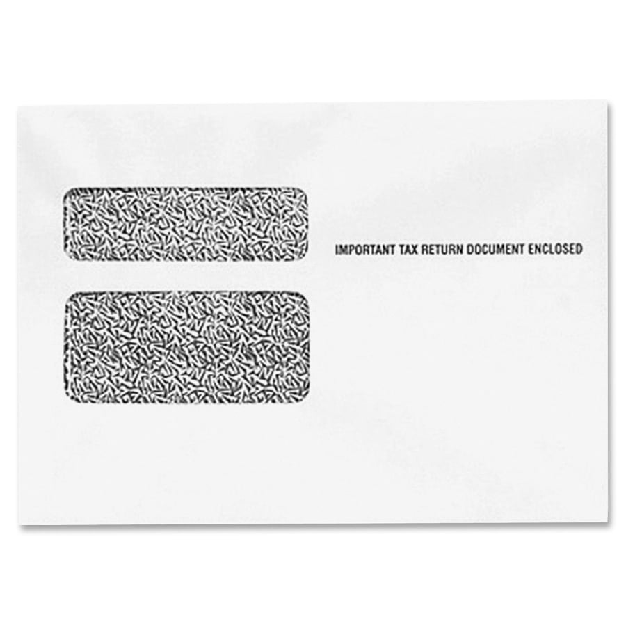 Tops, TOP2219R, W2 Form Double Window Envelopes, 24 Per Pack, White