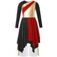 thumbnail image 3 of YUUMIN Robe de Danse de Louange Liturgique pour Filles, Ensemble de Robe Patchwork et Pantalon Grand pour Chorale d'Église, Tenue de Danse Rouge et Blanc 10, 3 of 5