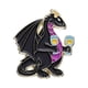 thumbnail image 1 of Broche de goteo de dibujos animados dados D20 broche alfiler bolso de mezclilla joyería, 1 of 6