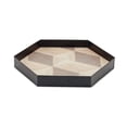 thumbnail image 3 of Melrose Geometric Hexagonal Trays - 12" - Brown and Black - Set of 3, 3 of 3