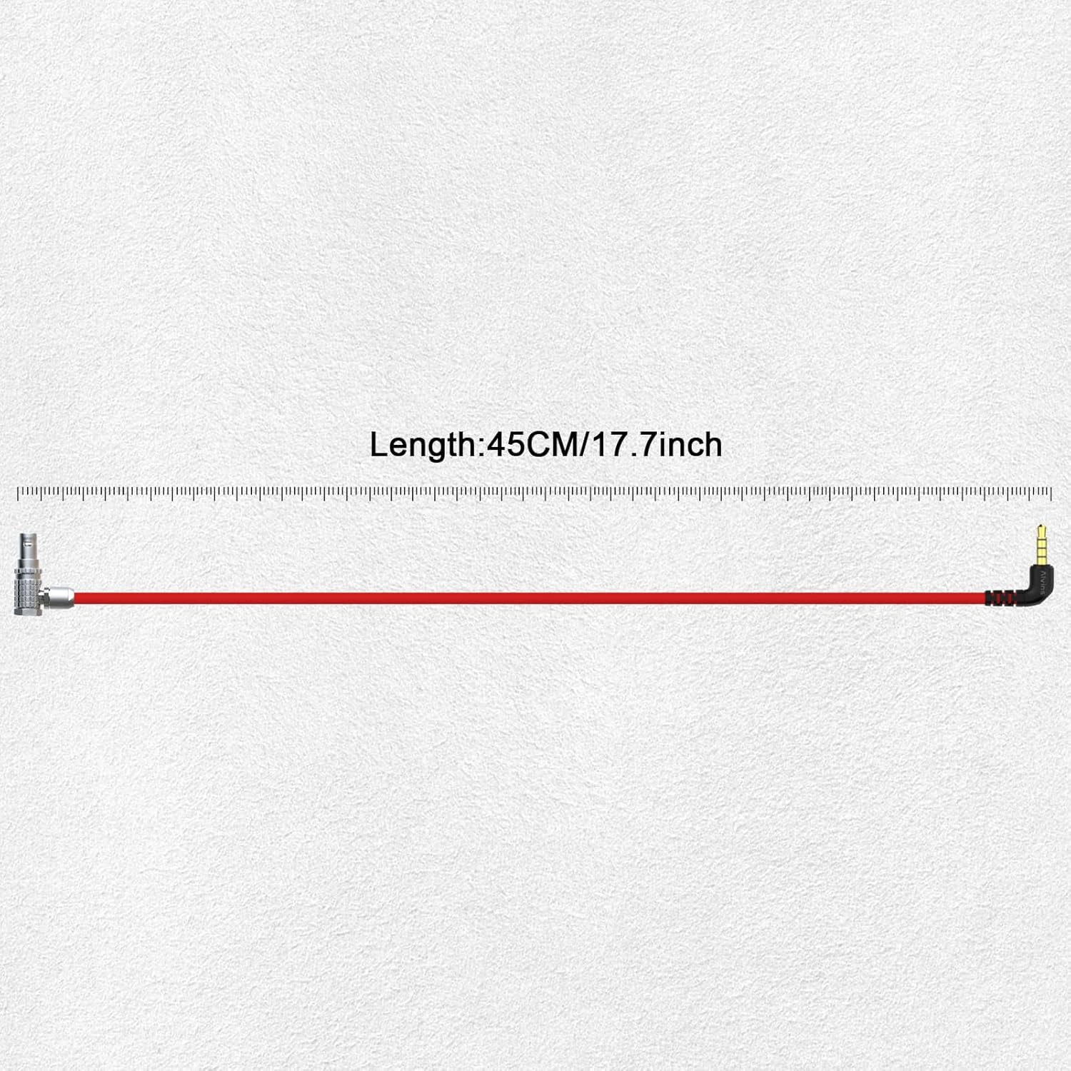 Alvin's Cables Ultra Soft Timecode Cable for RED Komodo, for RED V-Raptor 8K Camera, for Tentacle Sync 3.5mm TRS to EXT 9 Pin Male Cable 50cm| 19.7inches