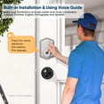 thumbnail image 3 of Cerradura de puerta con huella dactilar de 52 HZ, cerradura de puerta de entrada sin llave con código, guía de voz, teclado electrónico, cerraduras inteligentes para puerta principal, contraseña anti-, 3 of 5