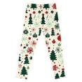 thumbnail image 3 of Christmas Girls Fashion Leggings Funny Print Casual Elastic Waist Skinny Cotton Pants Stretch Festival Outfits, Green, 5 Years, 3 of 4