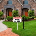 thumbnail image 5 of Kurmntregon Warning Beware Of Dog Sign With Stake Private Property Animal Yard Caution Neighborhood Farm Lawn Prop Walkway Porch Decorations,Street Business Outdoor Aluminium Décor 8x12inch, 5 of 7