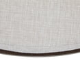 thumbnail image 4 of 36'' Modern Round Cocktail Ottoman with Fabric Upholstery and Metal Base, Beige+Black, 4 of 8