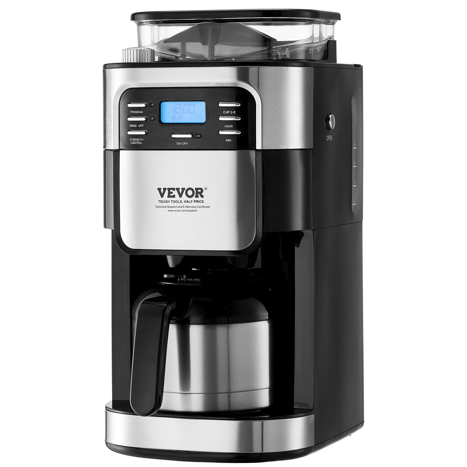 GEVI 10-Cup Programmable Coffee Maker, Fresh Brew, Bean and