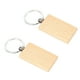 thumbnail image 5 of 100 Piezas Llavero de Madera en Blanco Llaveros de Madera de Bricolaje Regalos de Etiquetas Clave Rectángulo Amarillo, 5 of 8