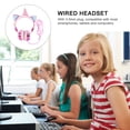 thumbnail image 4 of FONDOTIN Casques de Jeu Rentrée des Classes Casque de Jeu Filaire Mignon Or Rose Faisceau de Tête Réglable 1ensemble, 4 of 8