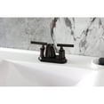 thumbnail image 2 of Kingston Brass FB5615CML Manhattan Double-Handle 4" Centerset Bathroom Faucet with Pop-Up Drain, Oil Rubbed Bronze, 2 of 7