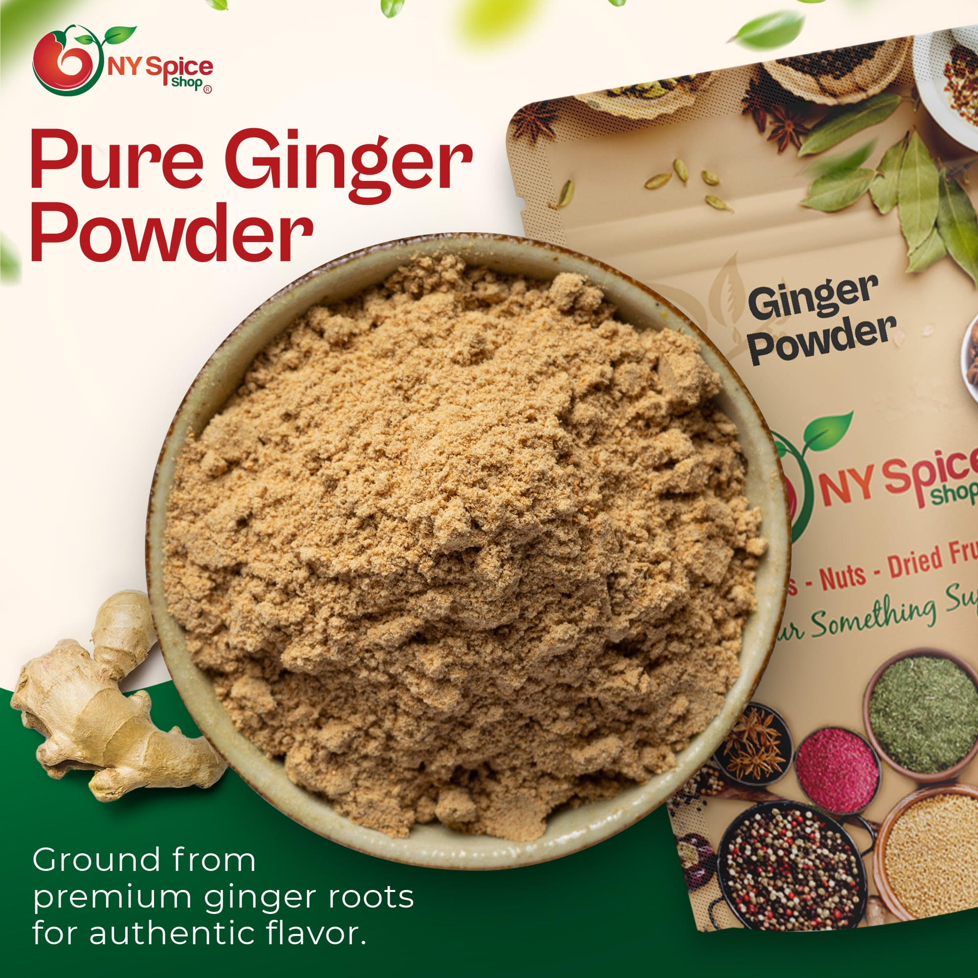 NY SPICE SHOP Ginger Powder - 3 Pound - Ground Ginger Root Powder - Great Flavor - Highly Aromatic