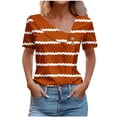 thumbnail image 2 of Nrmvnmi Eyelet Embroidery Tops for Women Summer Dressy Casual V Neck Button Up Short Sleeve T Shirts Trendy 2024 Soft Blouses Mothers Day Gifts, 2 of 5