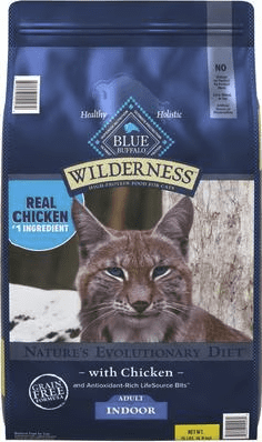 Blue Buffalo Wilderness Natures Evolutionary Diet Chicken High-Protein Grain-Free Adult Dry Cat Food, 12 lb (2 Pack)