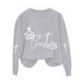 thumbnail image 4 of Wancir Christmas Sweatshirts For Women Merry Christmas Letter Graphic Printted Tops Crewneck Long Sleeve Xmas Pullover, 4 of 6