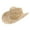 Yellow, variant on Eosunjian Cowboy Hat Classic Vintage Hollow Out Unisex Curled Edge Wide Brim Men Sun Hat Fishing Hat